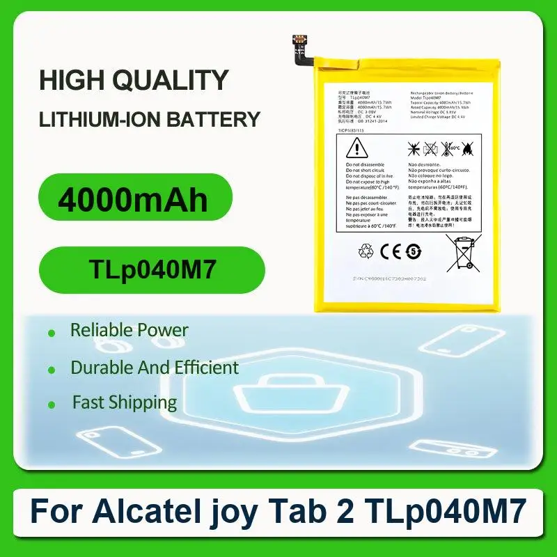 Battery For Alcatel joy Tab 2 TLp040M7 One Touch POP 7 Pixi 8 P310A pixe 3 LTE/Pixi 7.0 4G TLp053B1 TLP058A2