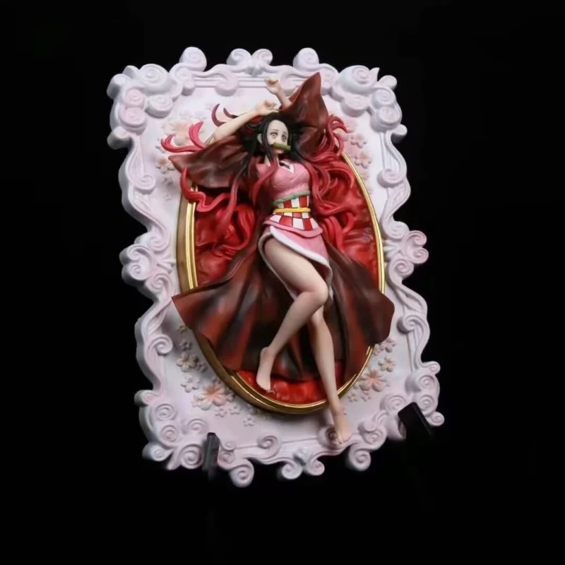 33Cm Nieuwe Demon Slayer Kamado Nezuko Anime Figuur Perifere Model Fotolijsten Kan Worden Opgehangen Kamer Decoratie Ornamenten Geschenken speelgoed