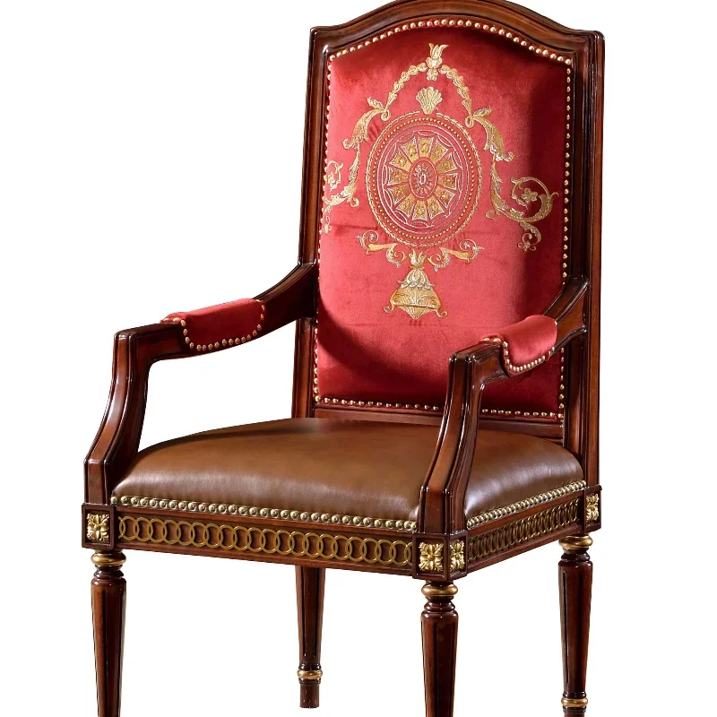 

PK38 American classic style restaurant whole house furniture Model room round dining chair book chair