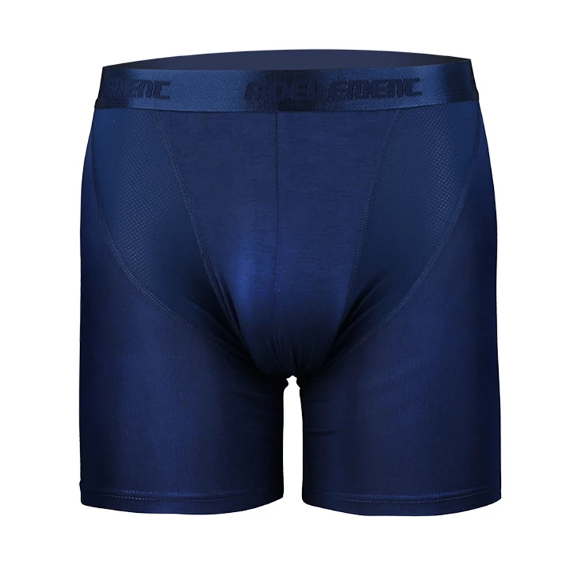 Hommes respirant maille Sexy caleçon boxeur doux longs Boxershorts respirant mâle culottes Shorts sous vêtements pantalons caleçons