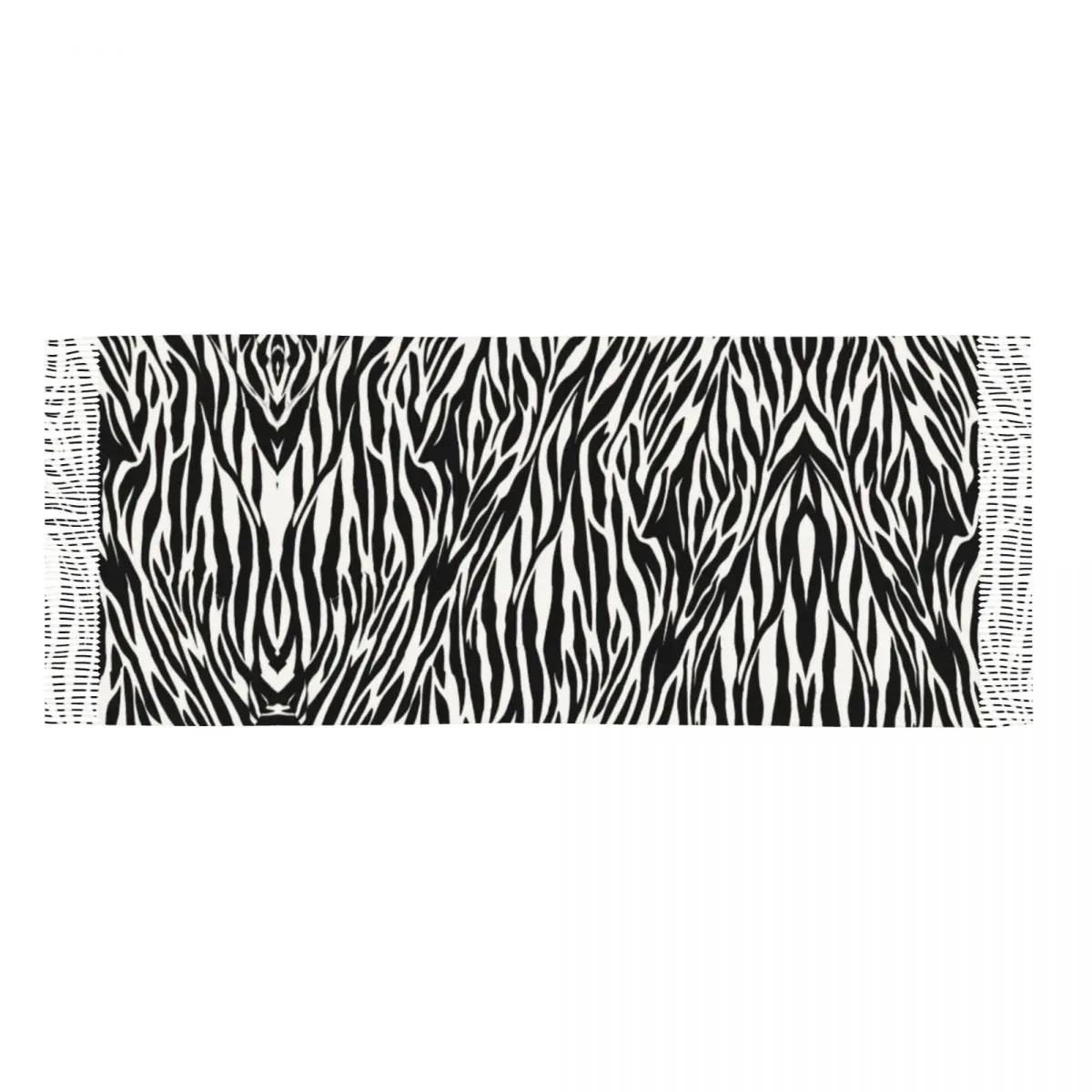 Zebraprint sjaal wrap voor dames lange winter warme kwast sjaal unisex sjaals