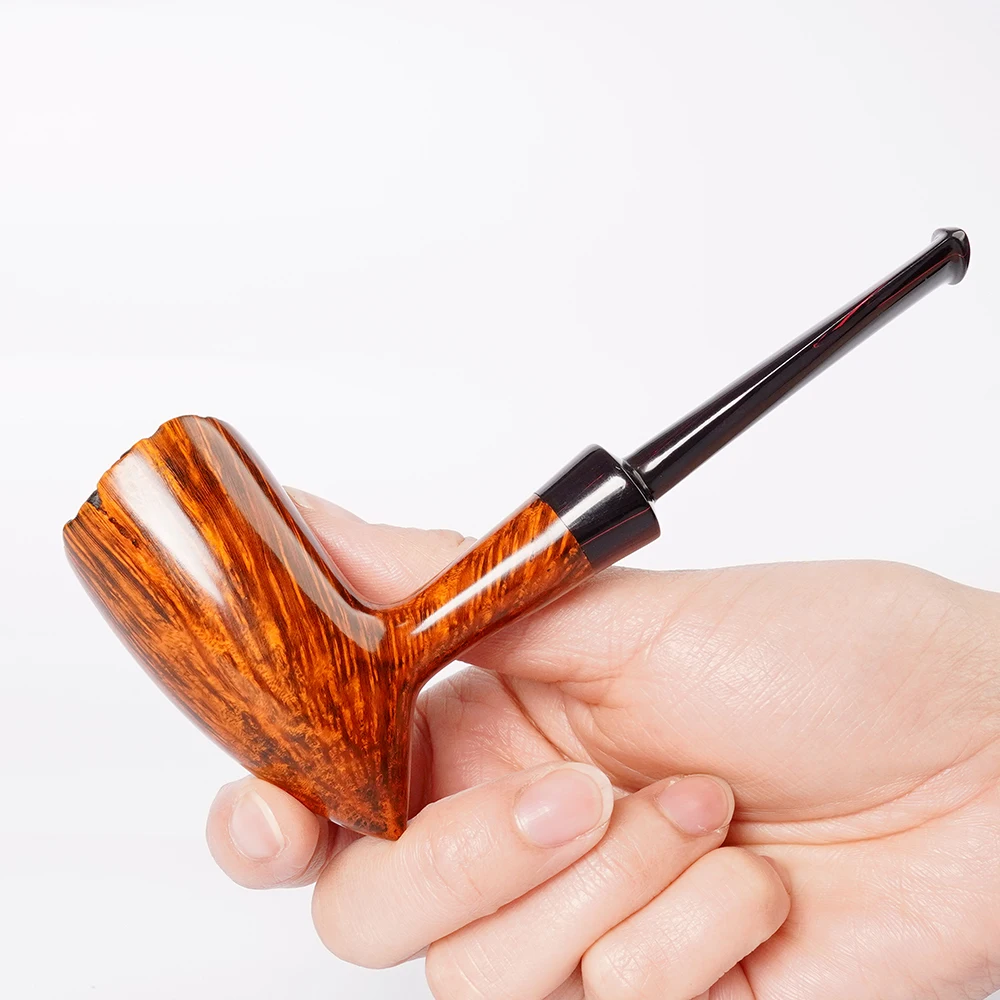 Handmade briar tobacco pipe, freestyle pipe, colorful Cumberland pipe mouthpiece, 3mm pipe channel, Father's Day gift