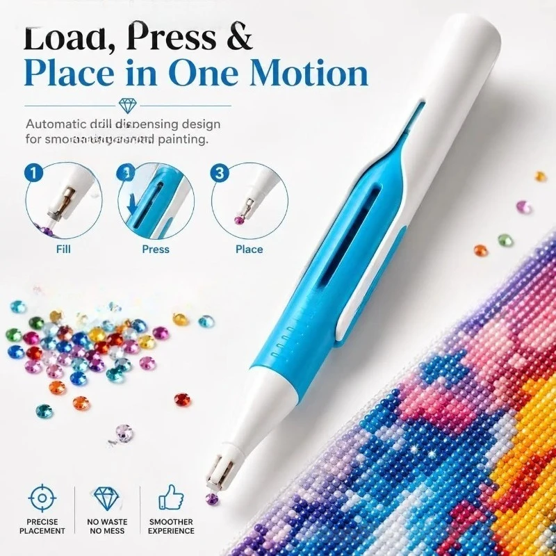 2026 Diamond Painting Tool Set, Automatic Bead Dispenser & Ergonomic Diamond Art Stylus Pen