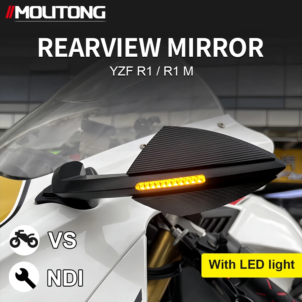 

Motorcycle Accessories Rear View Mirrors LED Turn Signal For Yamaha YZF R1 M YZF-R1M 2020 2021 2022 2023 2024 2025