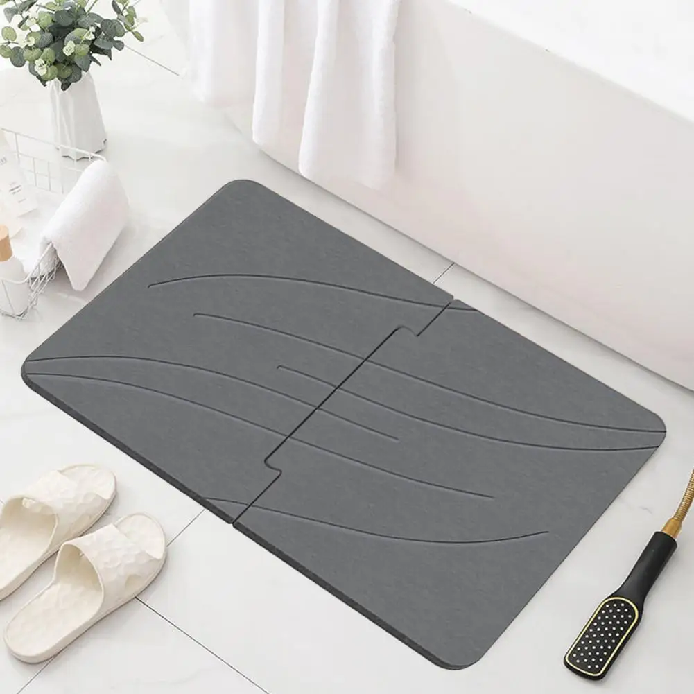 Absorbent Diatomaceous Earth Rug Diatomaceous Earth Bath Mat Quick-drying Diatomite Bathroom Floor Mat with for Shower for Style image 6