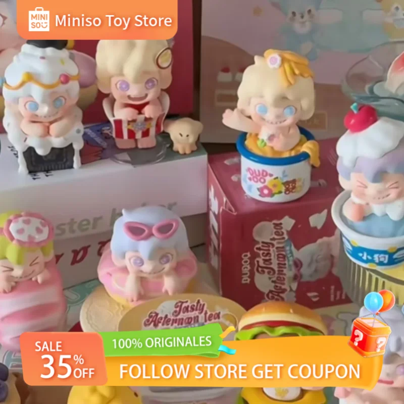 

Dudoo Blind Box Figure Delicious Afternoon Tea Series Cute Cartoon Trendy Collectible Room Decor Kids Toys Gift For Girls