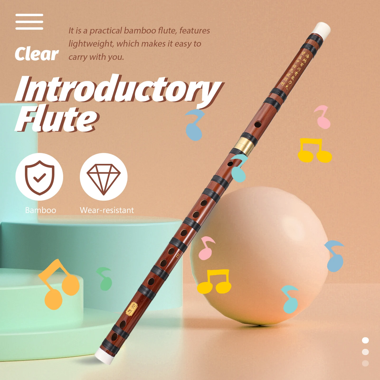 

Bamboo Flute Beginners Music Instrument Kids Musical Instruments Flutes for Adult Portable