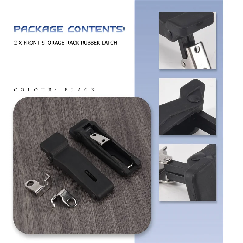 

2877447 Flexible Rubber Front Storage Rack Latch 4Inch For Polaris Sportsman 500 550 800 850 1000 (2 Pack)-ABQA