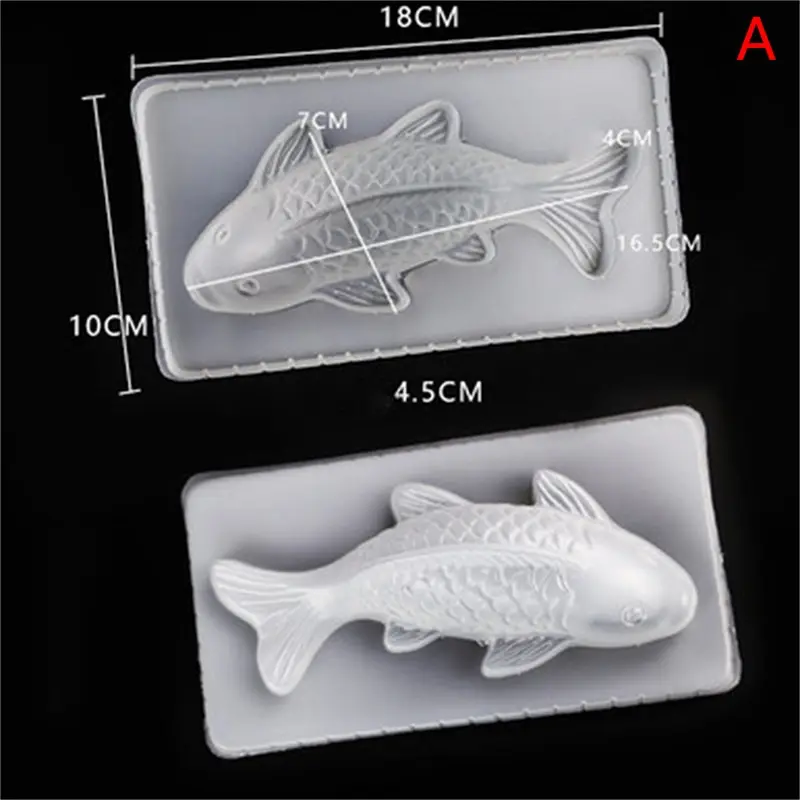 3D Koi Fish Carp Plastic Jelly Mold, Handmade Sugarcraft Mold, Mousse Cake Pudding Chocolate Mould, Baking Tool, 1Pc