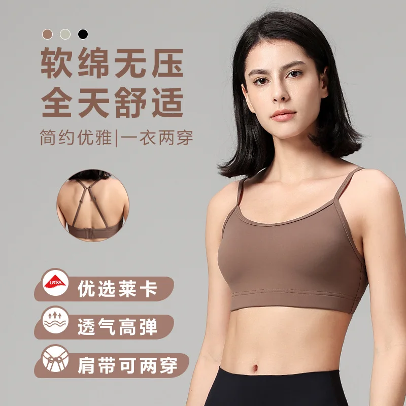 

Casual Sports Switchable BraluluHigh-Strength Sports Underwear Shockproof Yoga Lycra Yoga Clothesbra