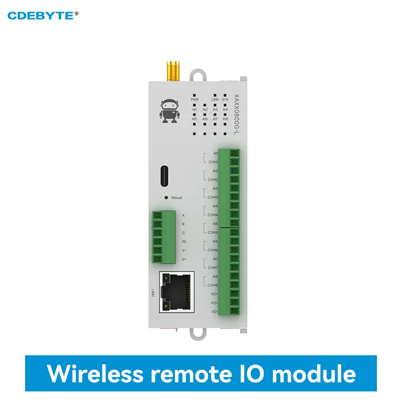 Lora 8AI RS485 Analog Switch Acquisition Distributed Remote IO Module DC9~36V CDEBYTE M31-XAXX0800G-L Host Module Fast Expansion