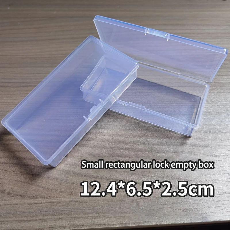 Rectangular Lock Empty Box Transparent Plastic Spare Parts Tool Storage Box