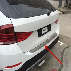 Car styling Rear Bumper Protector Sill Trunk Rear guard Tread Plate Trim For BMW X1 F48 2016 2017 2018 2019 2020 2021 2022 2023