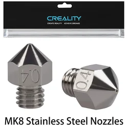Creality MK8 Stainless Steel Nozzles Ender3 Nozzles 0.2/0.4/0.6/0.8mm for Ender 3 V2/Pro/Max /Ender 5/CR 10 Series 3D Printer