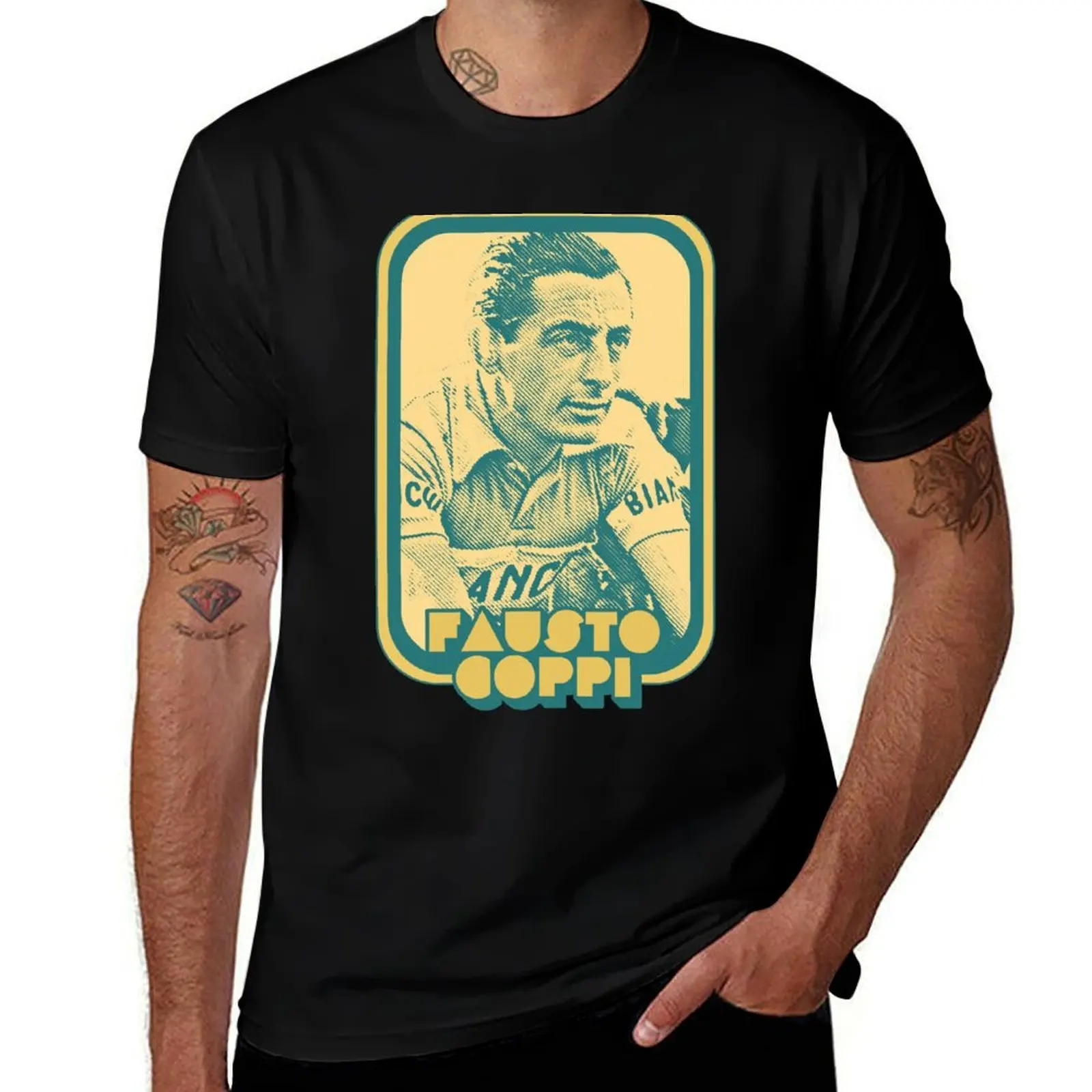 

Fausto Coppi // Retro Cycling Fan Art Design T-Shirt Stylish Graphic Short Sleeve Top