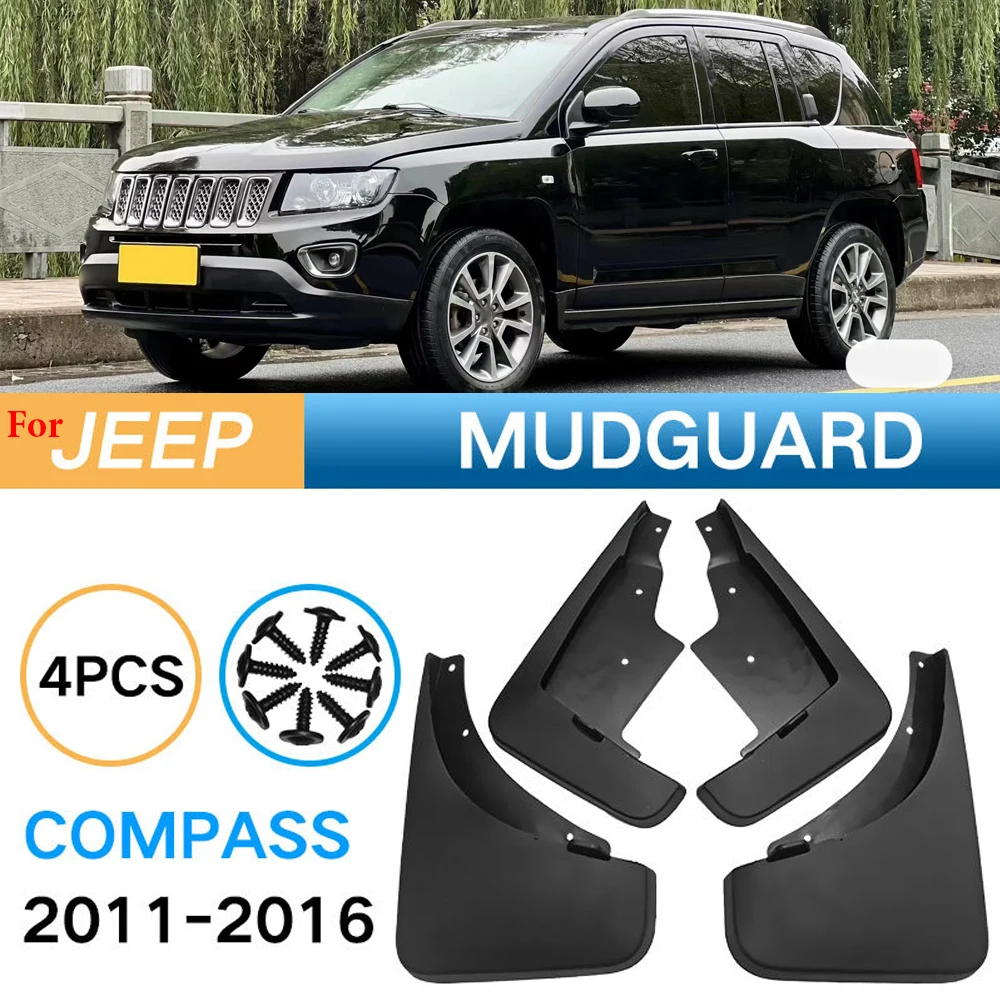 

For Jeep Compass 2011 -2016 Car Mudguard Anti-splash Anti-Fouling Front Rear Fender Car Accessories 4pcs