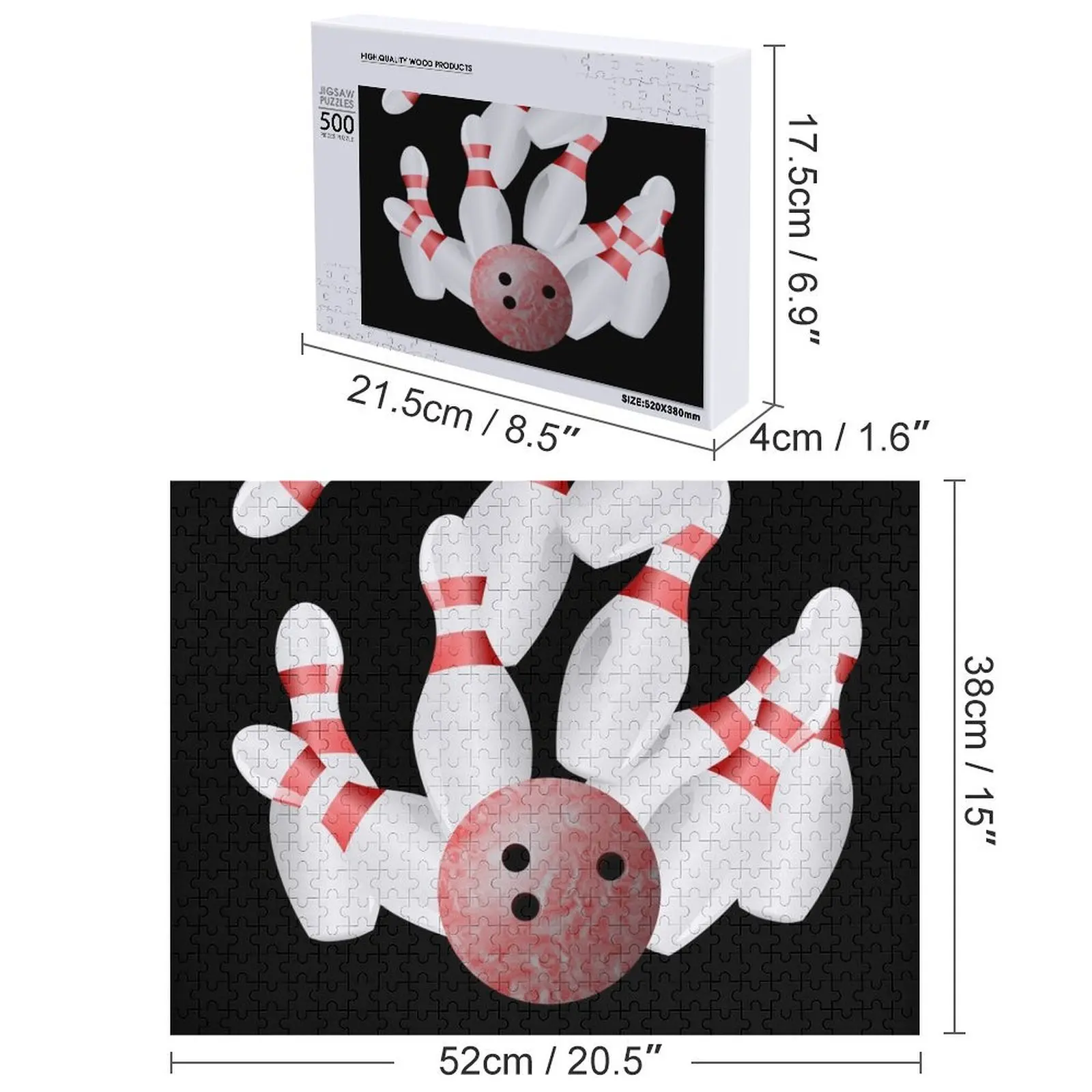 Десятиконтактный пазл для боулинга, индивидуальный детский подарок, персонализированные игрушки, изображение, деревянная головоломка для взрослых