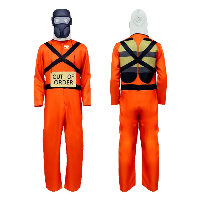 Fulujiacos コスプレ衣装男の防護服ファンタジアマスクジャンプスーツ