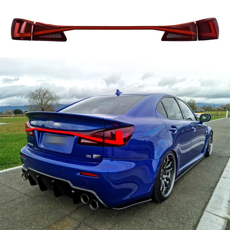 HCMOTIONZ NIEUW Ontwerp LED-achterlichten voor Lexus IS 2006-2012 DRL Achterlichten Montage IS250 IS350 ISF IS300 220d met middenlamp