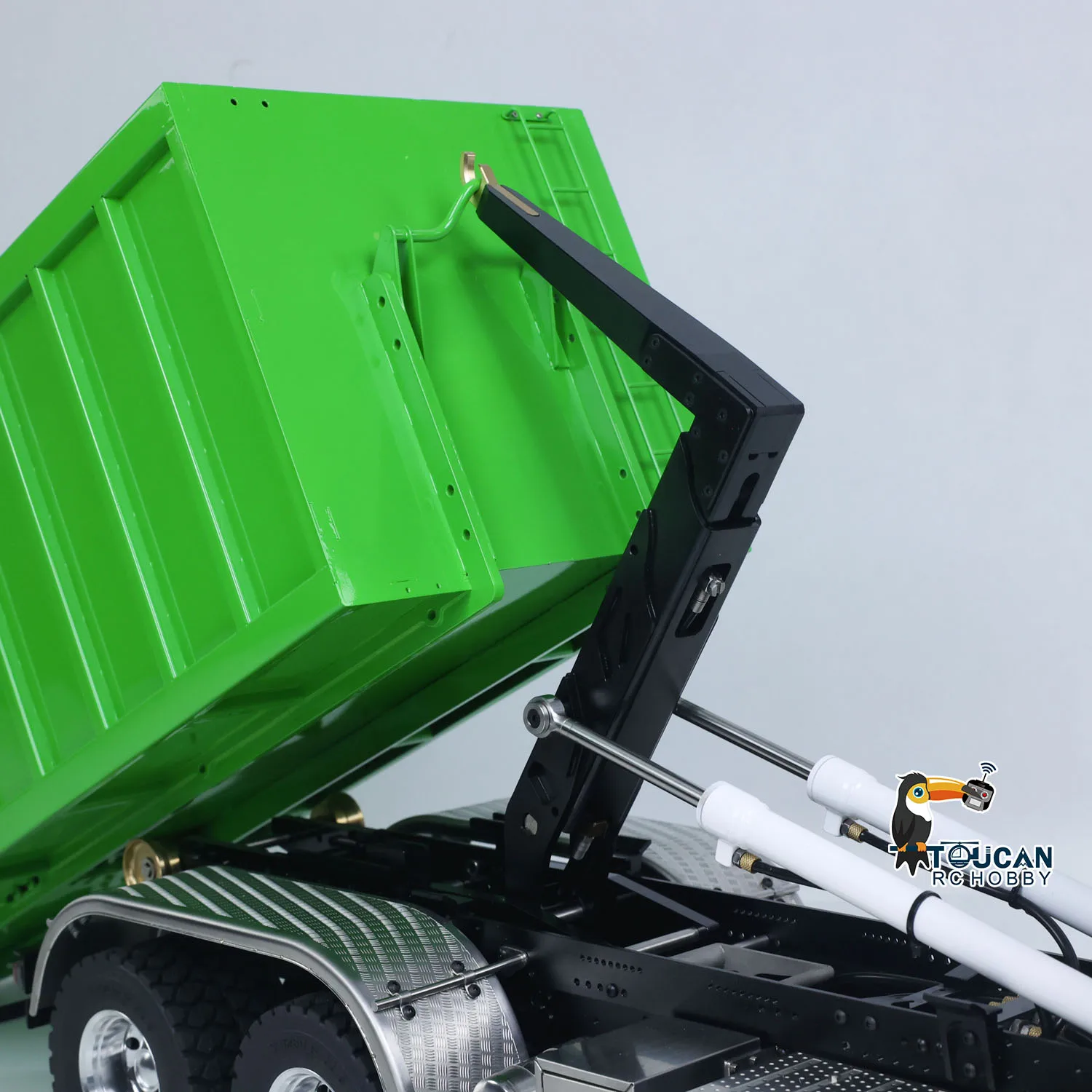 LESU 1/14 Metal 8x8 RTR 3348 RC volquete grúa hidráulica camión volquete cubo de basura sonido ligero PL18EV DIY pintado coche modelo de vehículo