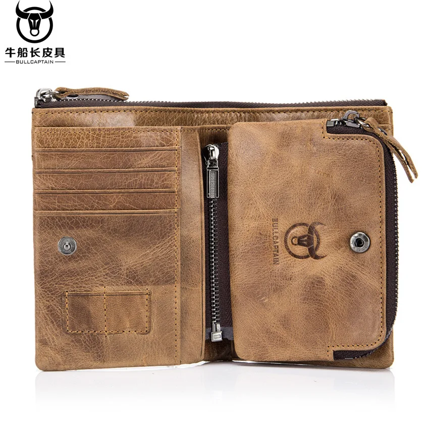 Genuine leather retro men's wallet, top layer cowhide, multi-slot split wallet, coin purse, card case, multi-functional wallet