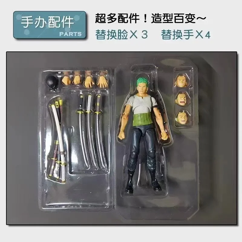 Mainan Model Koleksi Figur Aksi PVC Dapat Dipindah Sendi Anime One Piece BJD Roronoa Zoro
