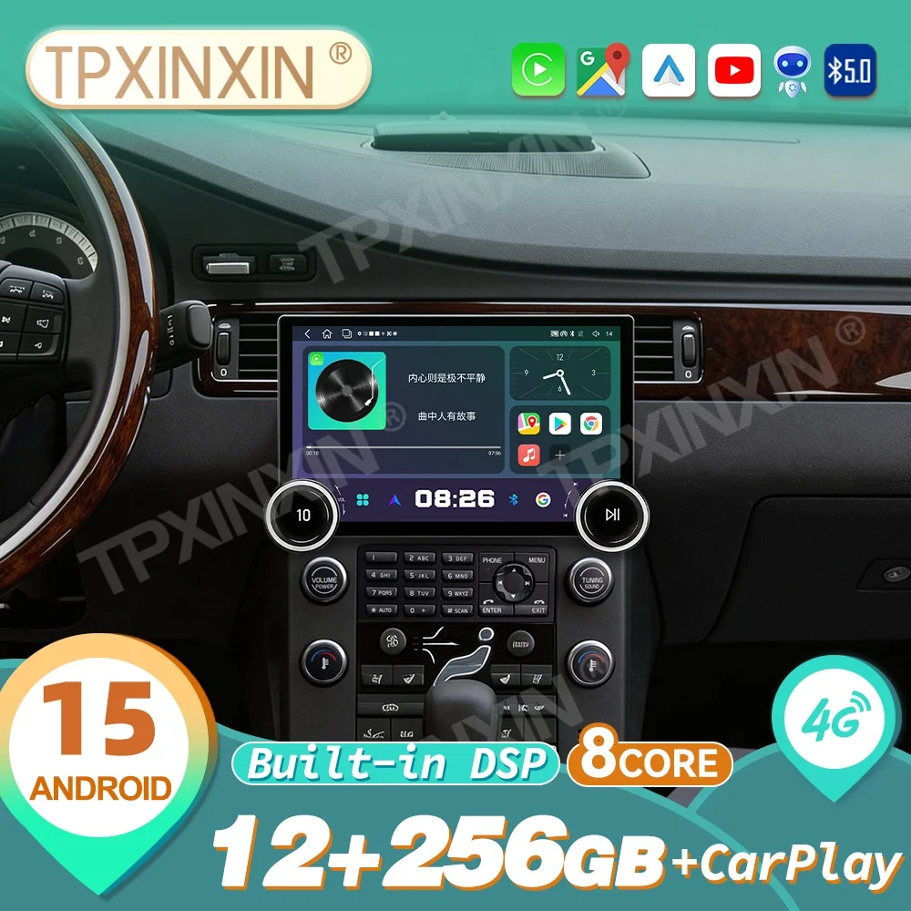 Für Volvo S80 II 2006~2012 Android Auto Wireless Carplay Autoradio GPS-Navigation Stereoanlage mit WLAN