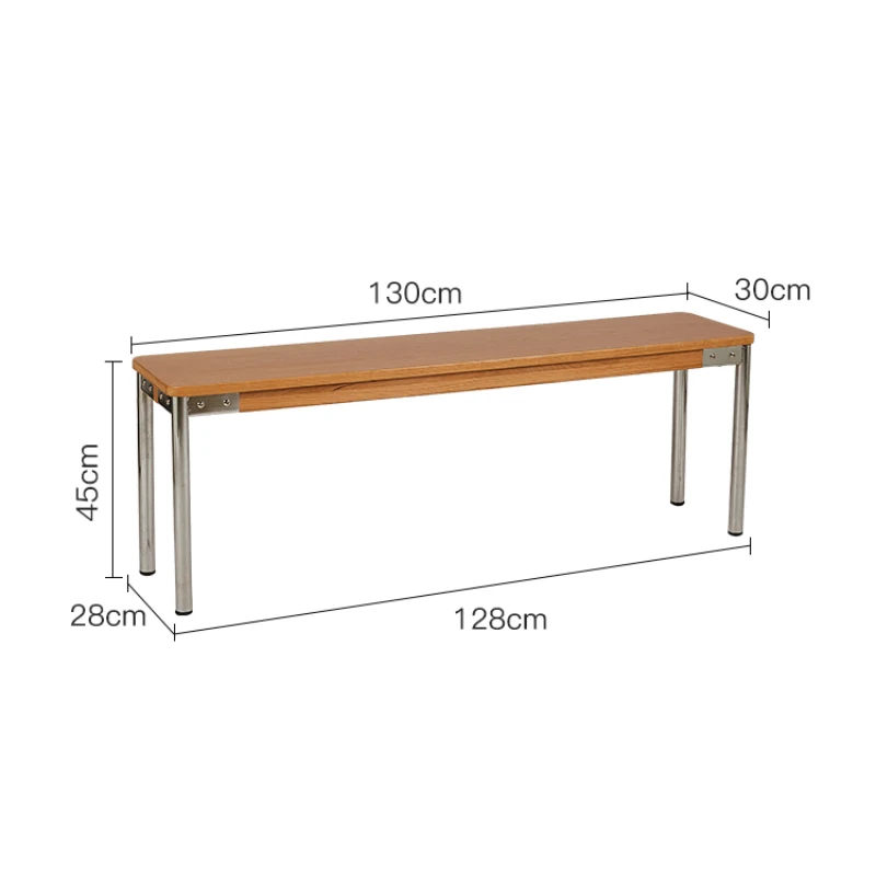 Taburete de madera maciza para dormitorio, Banco retro japonés, unidad pequeña minimalista, mesa de comedor