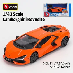 Bburago 1:43 Porsche 911 GT2 RS Lamborghini  Revuelto Alloy Model Simulation Car Model Car Toy Male Collection Gift Ornament
