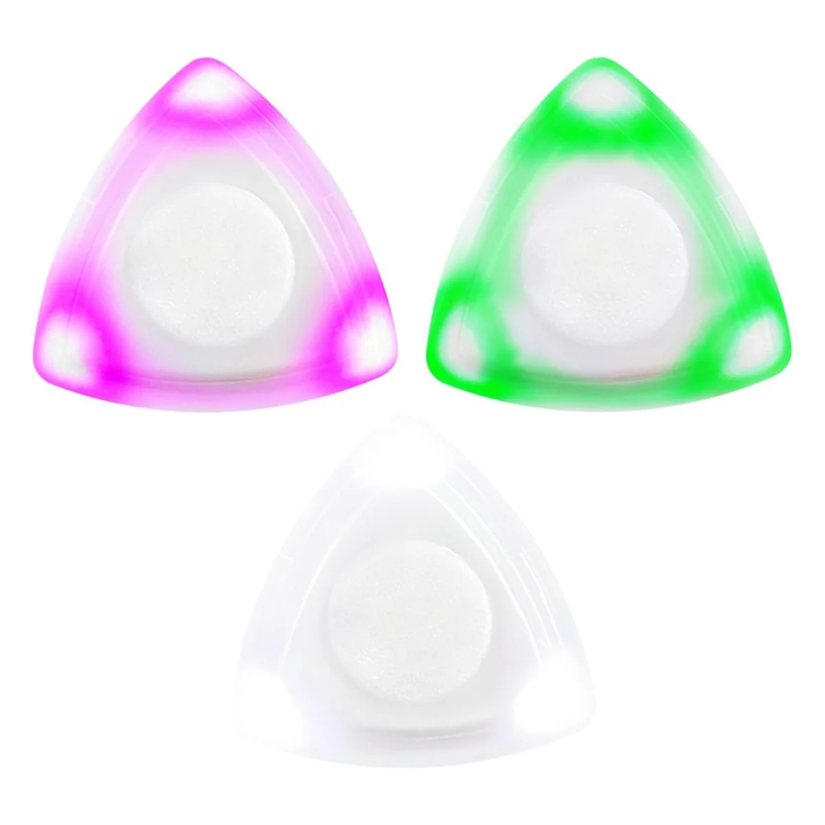 3PCS LED Guitar Pick Bass Plectrum Light Up Beat Pick Glowing Picks with Lights for Ukulele Electric Guitar