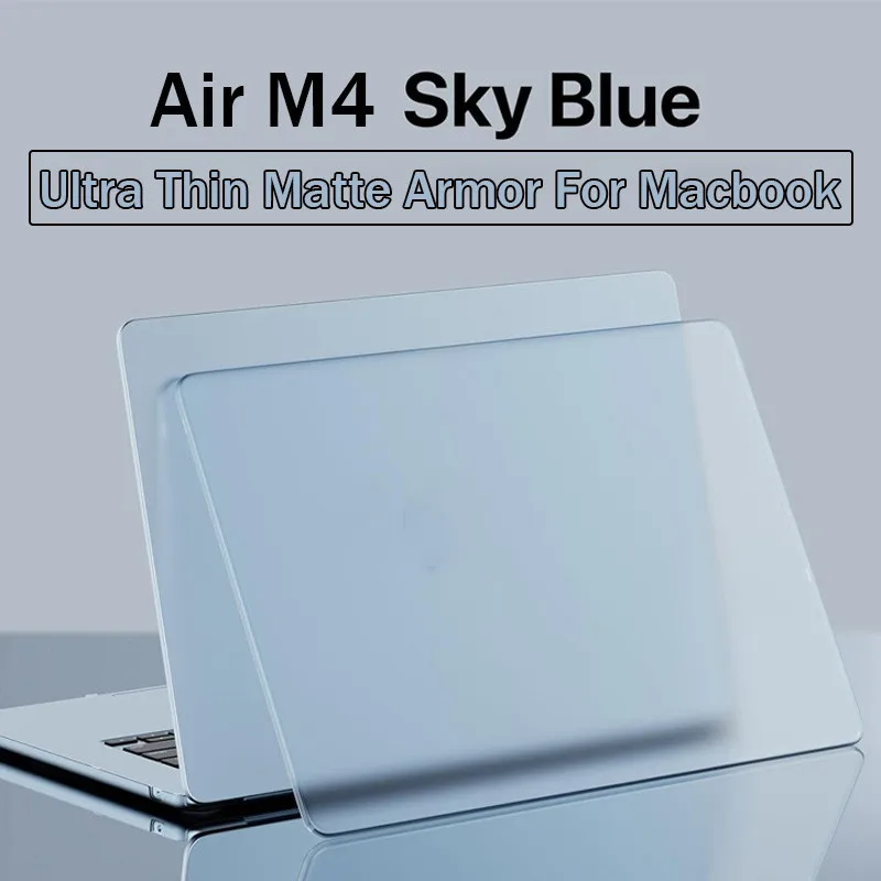 

Ultra Slim Matte sky blue case for macbook air 13 inch M2 M3 M4 A2681 A3240 A3113