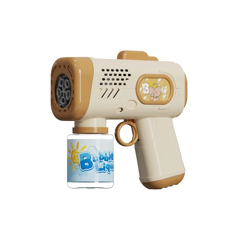Máquina de bolhas elétrica totalmente automática, brinquedo portátil para soprar bolhas