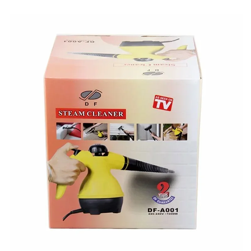 Высокотемпературный универсальный ручной пароочиститель с 9-мя аксессуарами для удаления пятен, ковров, штор, автомобильных сидений