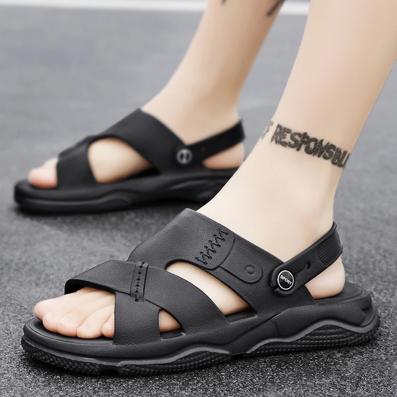 Summer Men Slippers Comfortable Platform Outdoor Sandals 2023 Beach Slippers Flip Flops Male Indoor Home Slides Bathroom Shoes