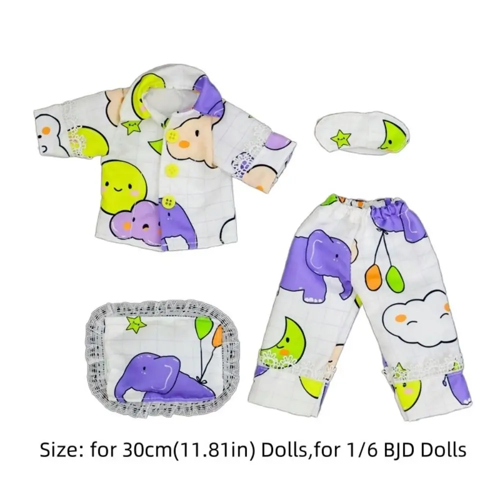 Pigiama per bambola da 30 cm a righe fai-da-te Abbigliamento casual Vestire vestiti per dormire per bambole Abbigliamento per la casa fatto a mano Vestiti per bambole BJD Puntelli per foto