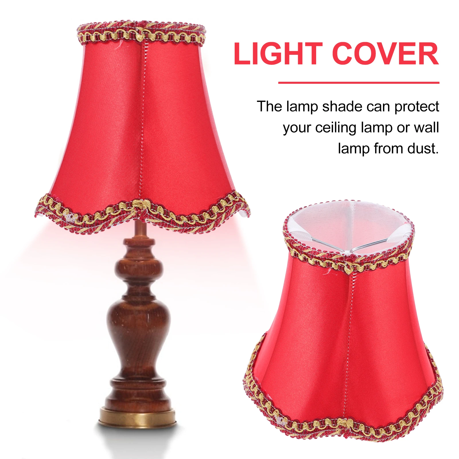 

1Pcs Cloth Lampshade Simple Wave Bottom Durable Ceiling Light Shade Home Light Accessory Decorative Lamp Cover for Wall Floor