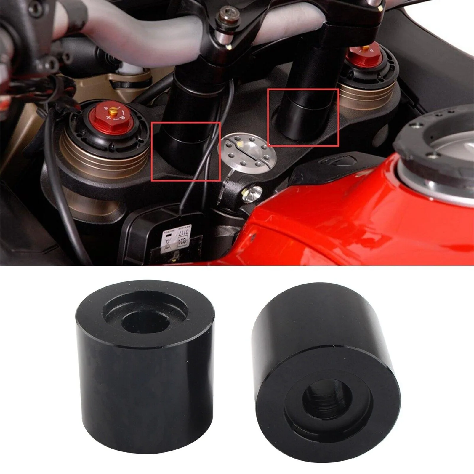 2X Handlebar Riser Spacers For Ducati Multistrada 1260 Multistrada 950 1200 / S