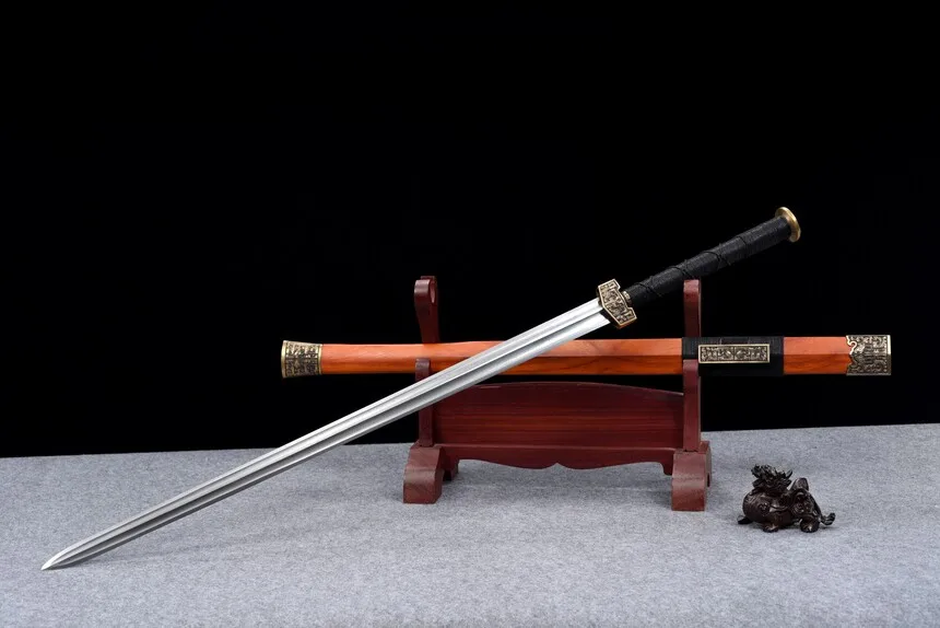 101.5 سنتيمتر العشب التنين هان السيف القرون الوسطى معركة إعداد كاتانا كامل تانغ دمشق الصلب حافة قطع النينجا الكونغ فو القتالية Ar #3