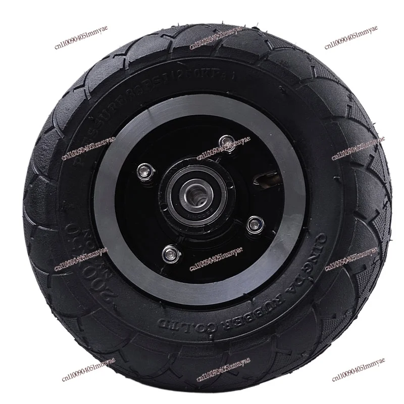 

8-Inch Wheels Rubber Wheels Inflatable Tires Wheel Hub Modified Wheelchair Tires Scooter 200x50mm Electric Vehicle