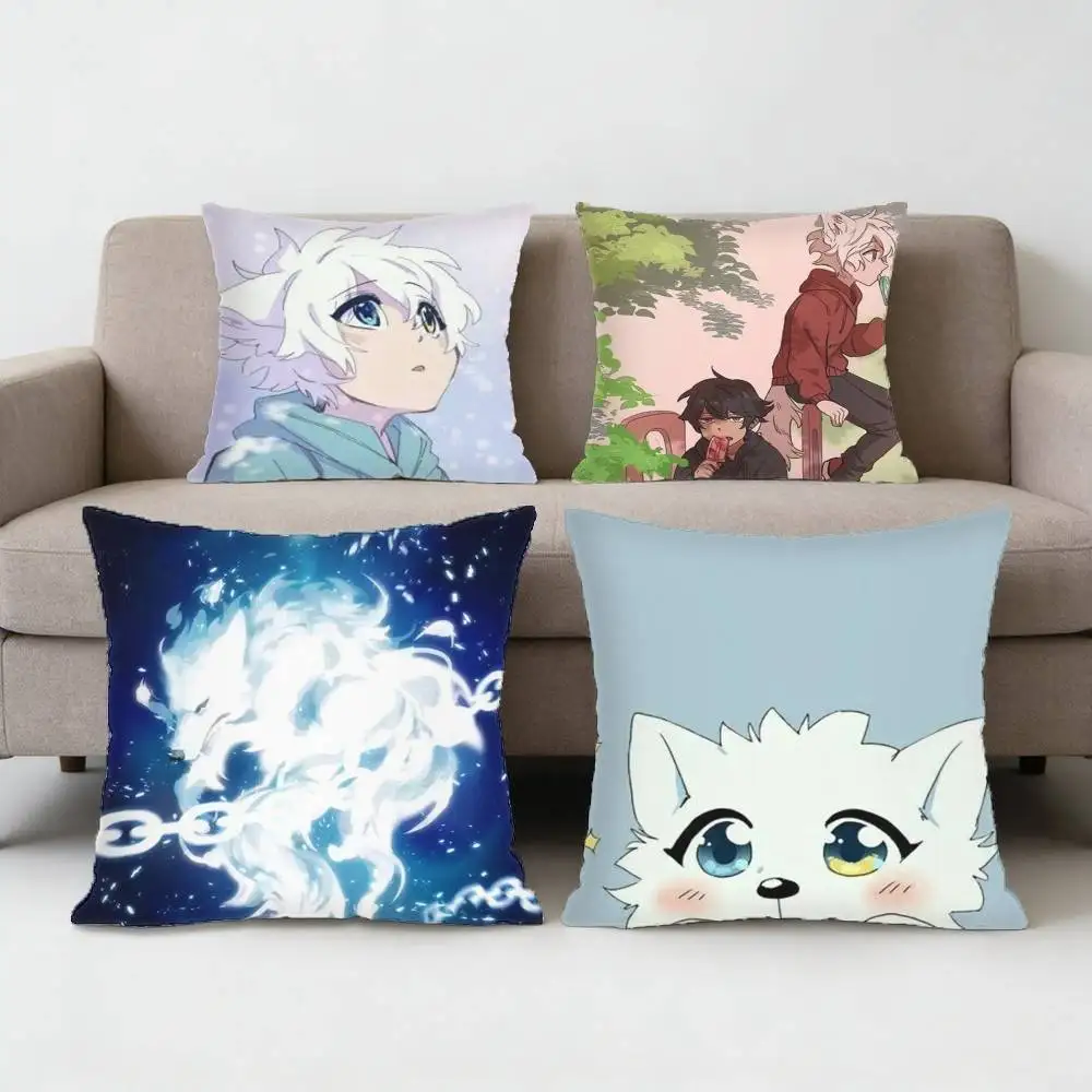 Wolf Lumine Webtoon Pillow Case Anti-dustmite Pillowcase Invisible zipper silky Sofa cushion cover for bedroom