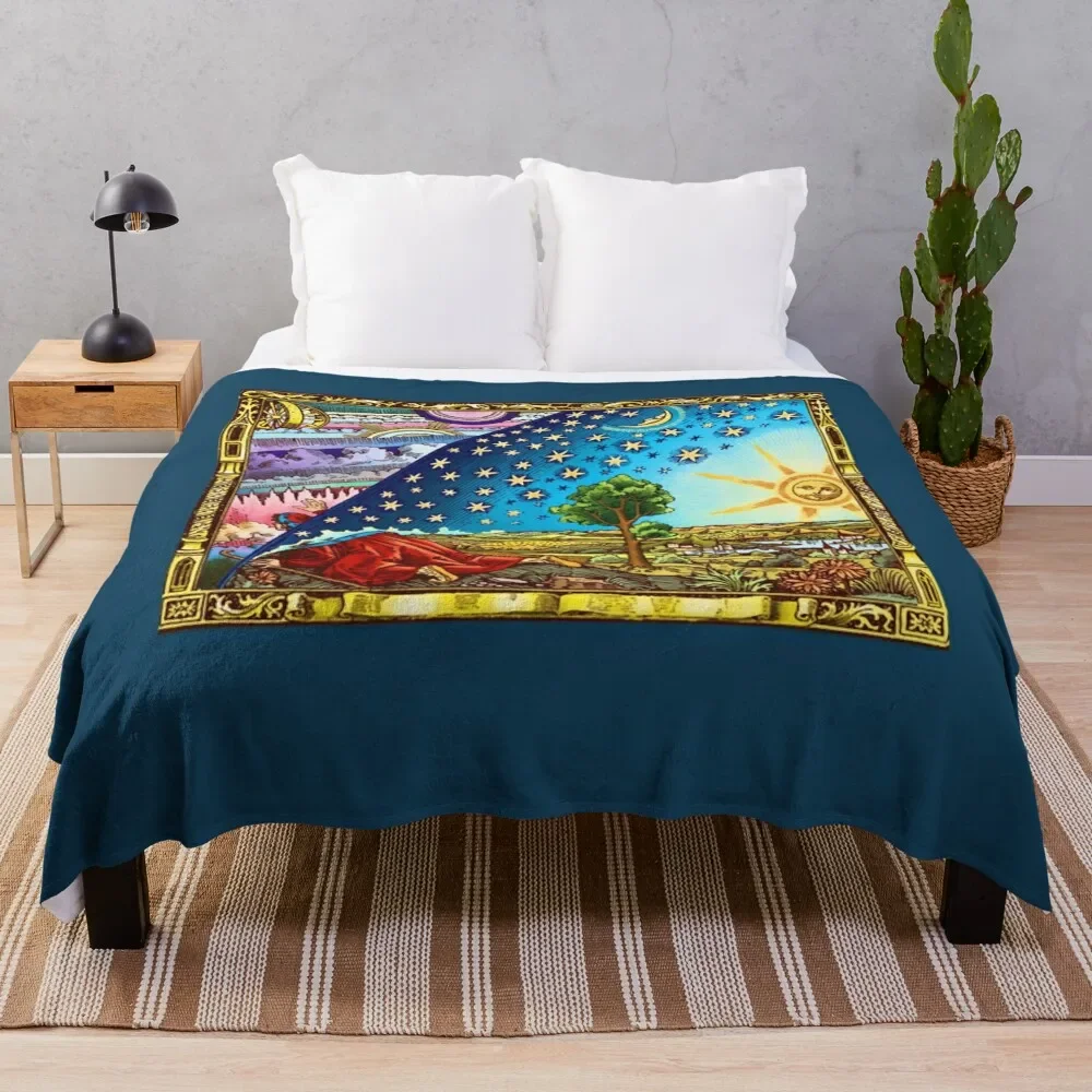 

Плед Flammarion Woodcut Flat Earth, мягкое одеяло для кондиционера, для офиса и дома