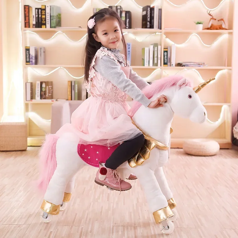 Meerkleurig springpaard Groot babyspeelgoed Interactief kindercadeau Leuke kluis Mount Verjaardagsspel voor kinderen