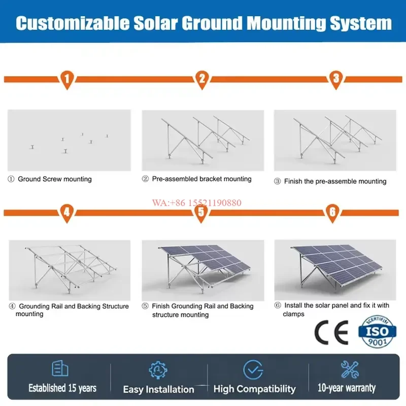 wmwmnu Factory Supplier PV Ground Photovoltaic Structures Producer Ground Mounted Solar Panel Mounting System for Solar