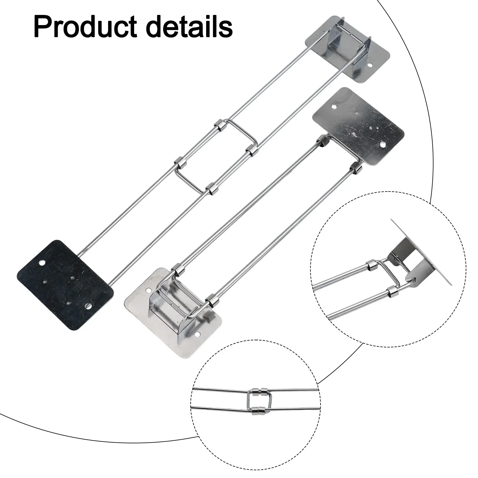 1/2pcs RV Rod Storage Stainless Steel Adjustable Fridge Tension Rod Holds Food Drinks In Place,Tension-Style Trailer RV Accessor