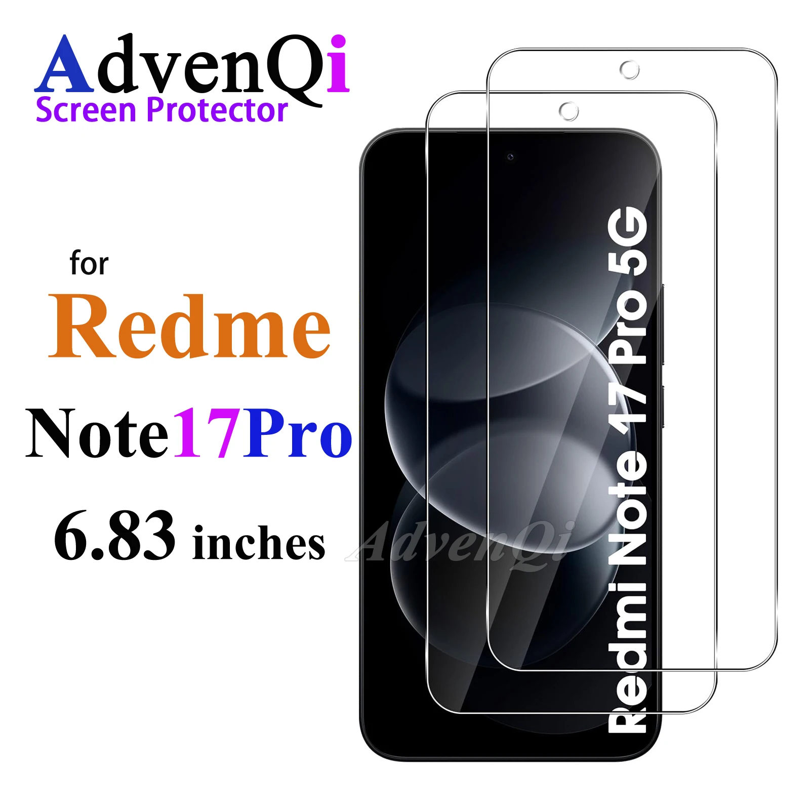 Screen Protector For Redmi Note 17 Pro 6.83 Inches Tempered Glass HD 9H Transparent Clear Anti Scratch Case Friendly