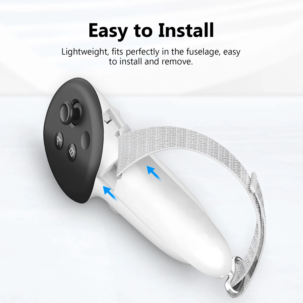 ل كويست 3S حزام قابل للتعديل المضادة للتحرير مقبض حزام المضادة للانزلاق قبضة كم الغطاء الواقي ل ميتا كويست 3 VR الملحقات