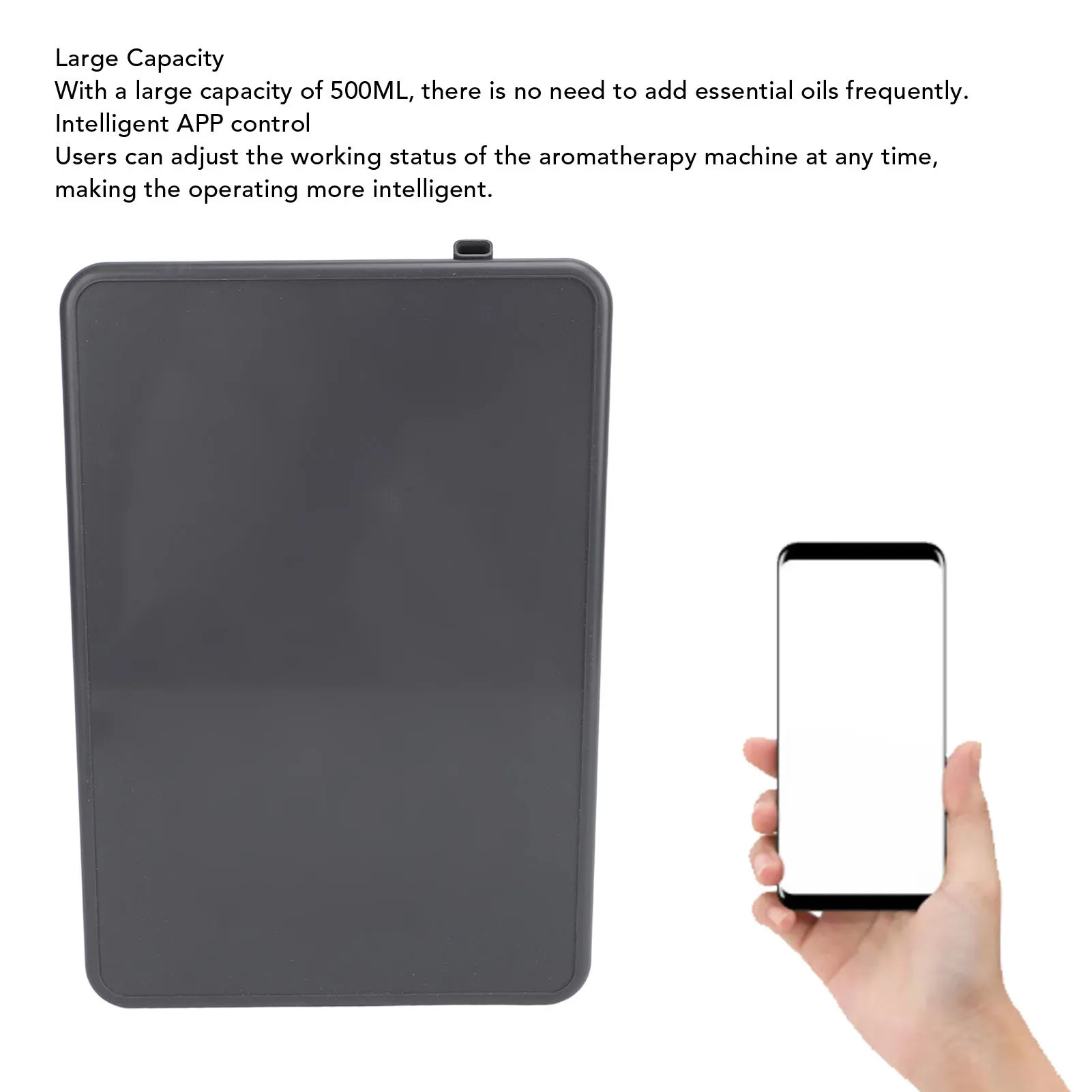 آلة الهواء رذاذ ضباب APP التحكم عمر البطارية الطويل 500 مللي سعة كبيرة الهواء البارد الناشر الضروري النفط سليم للفندق