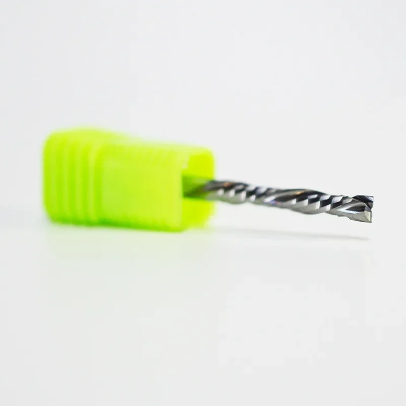 5PCS 3.175x22mm UP DOWN Cut Two Flutes Spiral Carbide Mill Tool Cutters for CNC Router, Compression Wood End Mill Cutter Bits