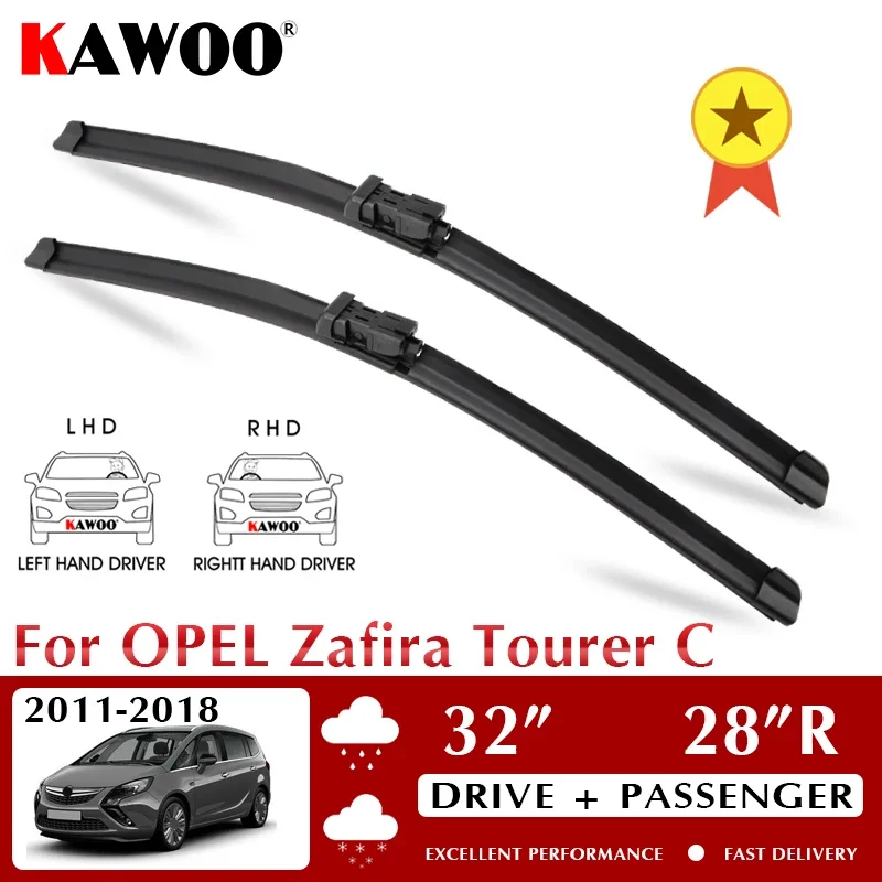 KAWOO Wiper Car Wiper Blade For Opel Zafira Tourer C 2011-2018 Windshield Windscreen Front Window Accessories 32