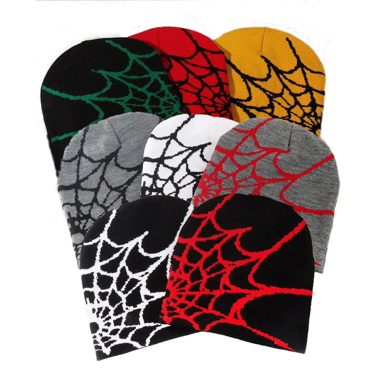 Men's And Women's Universal Y2K Knit Hat Spider Web Riding Outdoor Sports Fashion Hat